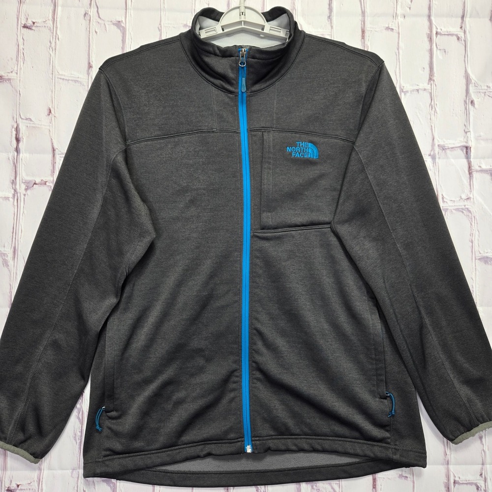 The North Face Canyonlands Fleece Jacket Gray Full Zip Hiking Outdoor Mens L